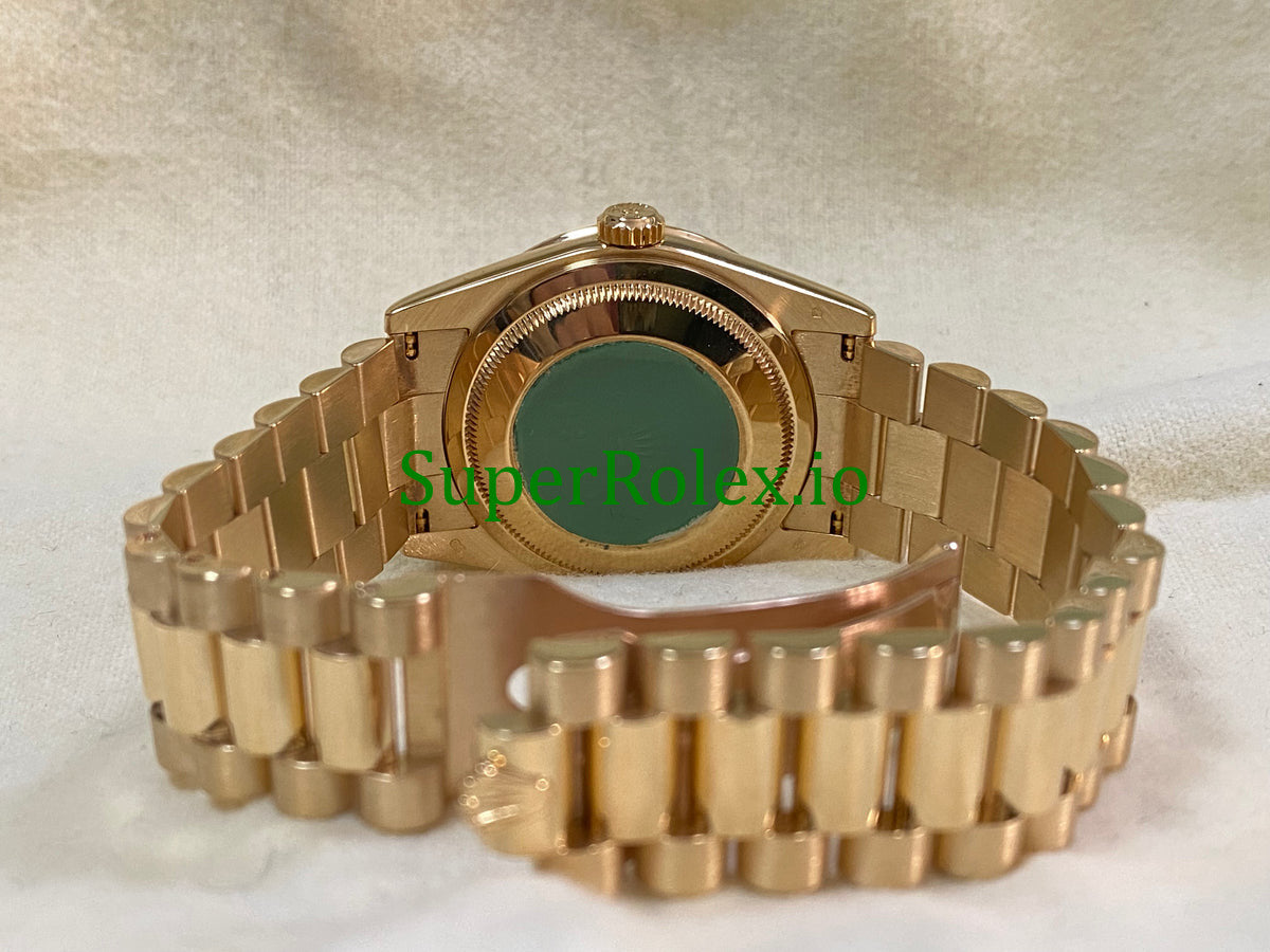 Day-Date 36MM Yellow Gold White Roman Dial Ref.118398BR