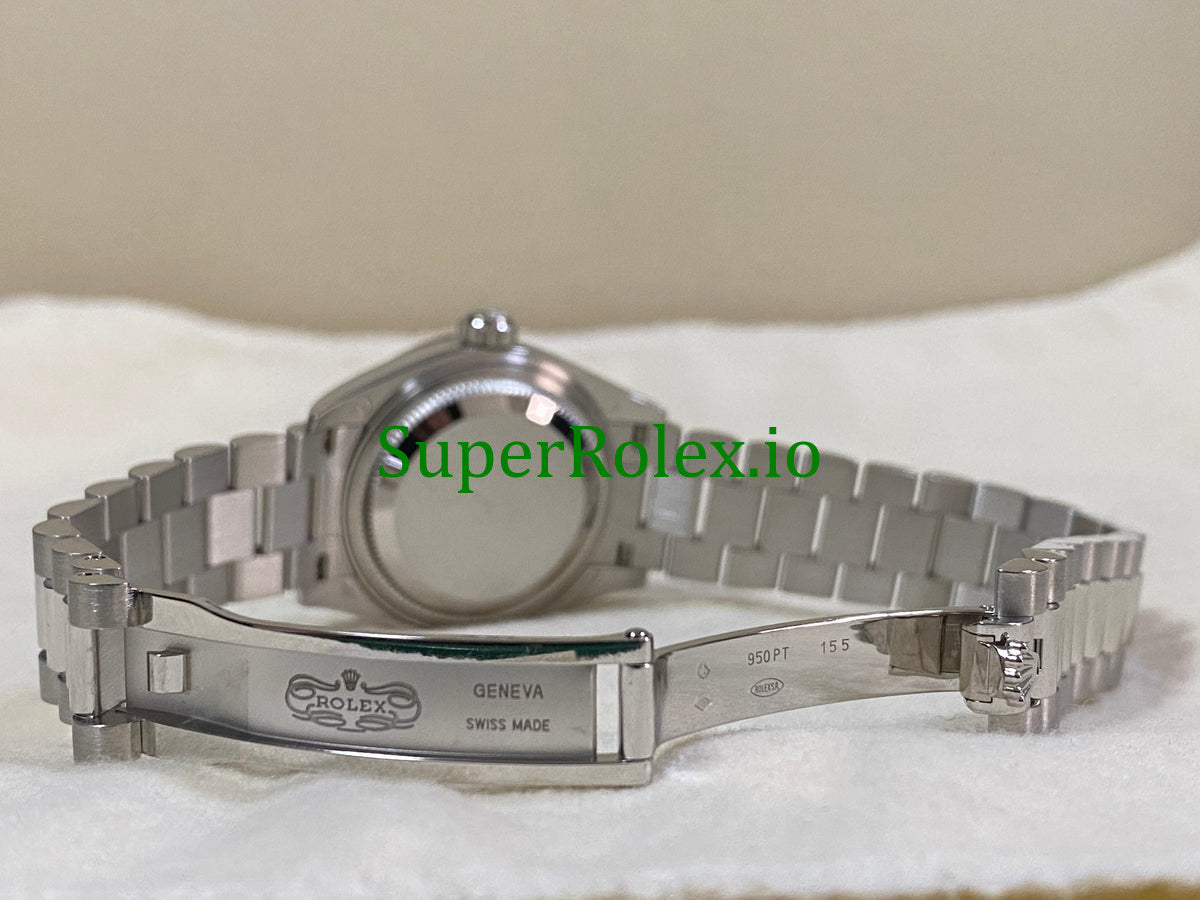 Platinum Lady-Datejust 28 Ice Blue Diamond Dial Ref.279136RBR