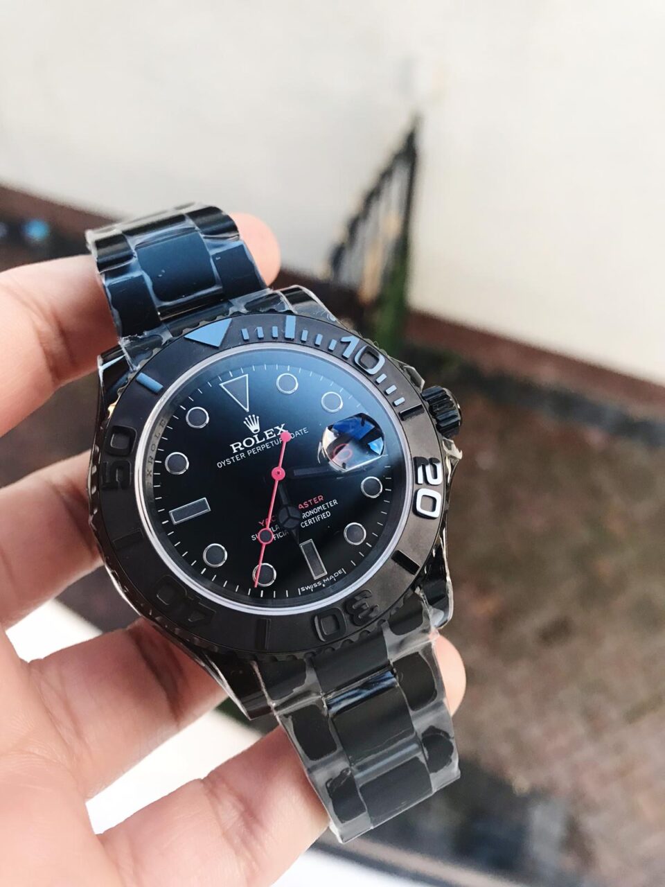 VRF FACTORY 1:1 YachtMaster All Black PVD Best Edition Black Dial SA3135