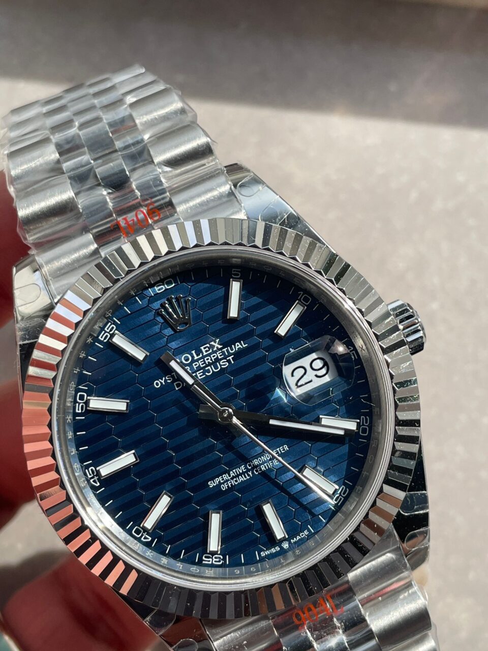 VSF Factory 1:1 DateJust 41 SS Best Edition 904L Steel Blue Textured Dial