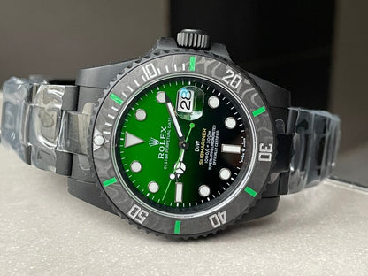 VSF FACTORY 1:1 Submariner DIW “Parakeet” DLC Best Edition Black/Green Dial VS3135