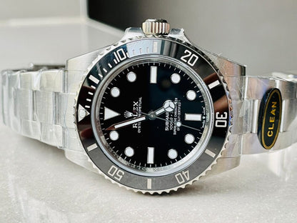 Clean FACTORY 1:1 Submariner No Date CF 41mm Black Dial Black ceramic Bezel 3230