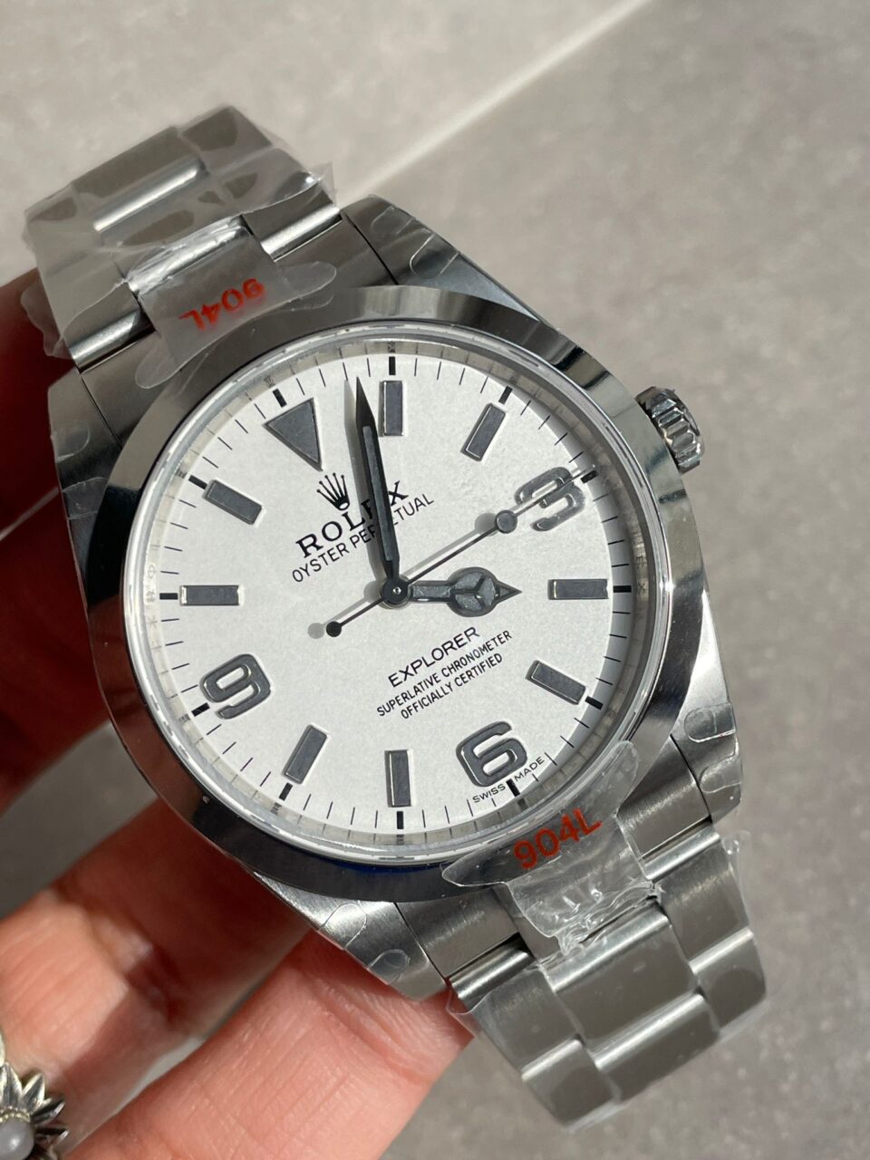 JDF Factory 1:1 Explorer 124270 36mm 904L Steel Best Edition White Dial VR3230