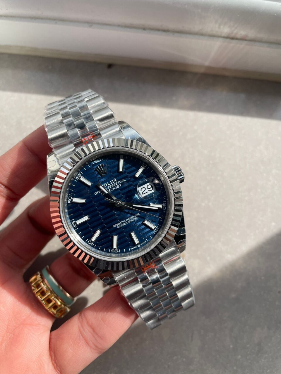 VSF Factory 1:1 DateJust 41 SS Best Edition 904L Steel Blue Textured Dial
