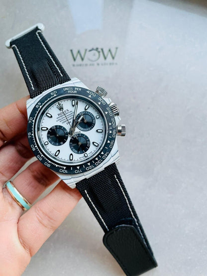 Noob Factory 1:1 Daytona DIW PANDA White Carbon Case and Bezel Best Edition White/Black Dial SA4130 V2