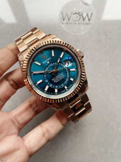 Noob FACTORY 1:1 Sky-Dweller 326935 RG/SS Turquosi Dial
