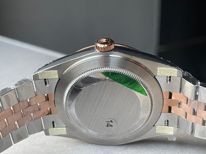 VSF Factory 1:1 Datejust 41mm 126331 904L RG/SS Fltued Bezel Pattern Motif Grey Dial Stick VS3235