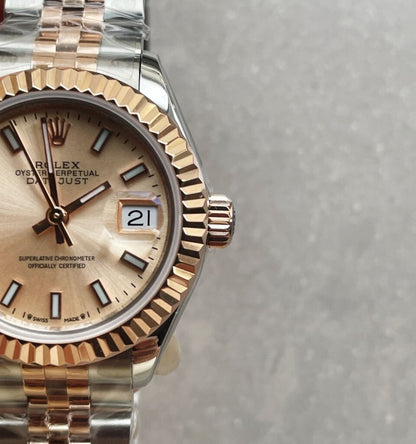 Datejust 28mm 904L RG/SS Champagne Dial A2671