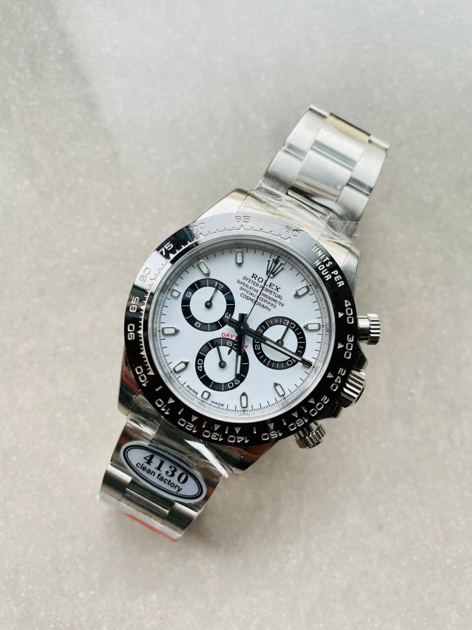 CLEAN FACTORY 1:1 Daytona 116500 PANDA Best Edition CF 904L SS Case and Bracelet White Dial