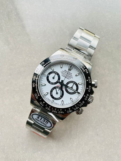 CLEAN FACTORY 1:1 Daytona 116500 PANDA Best Edition CF 904L SS Case and Bracelet White Dial