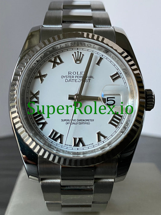 Datejust 36 Steel White Roman Dial Ref.116234