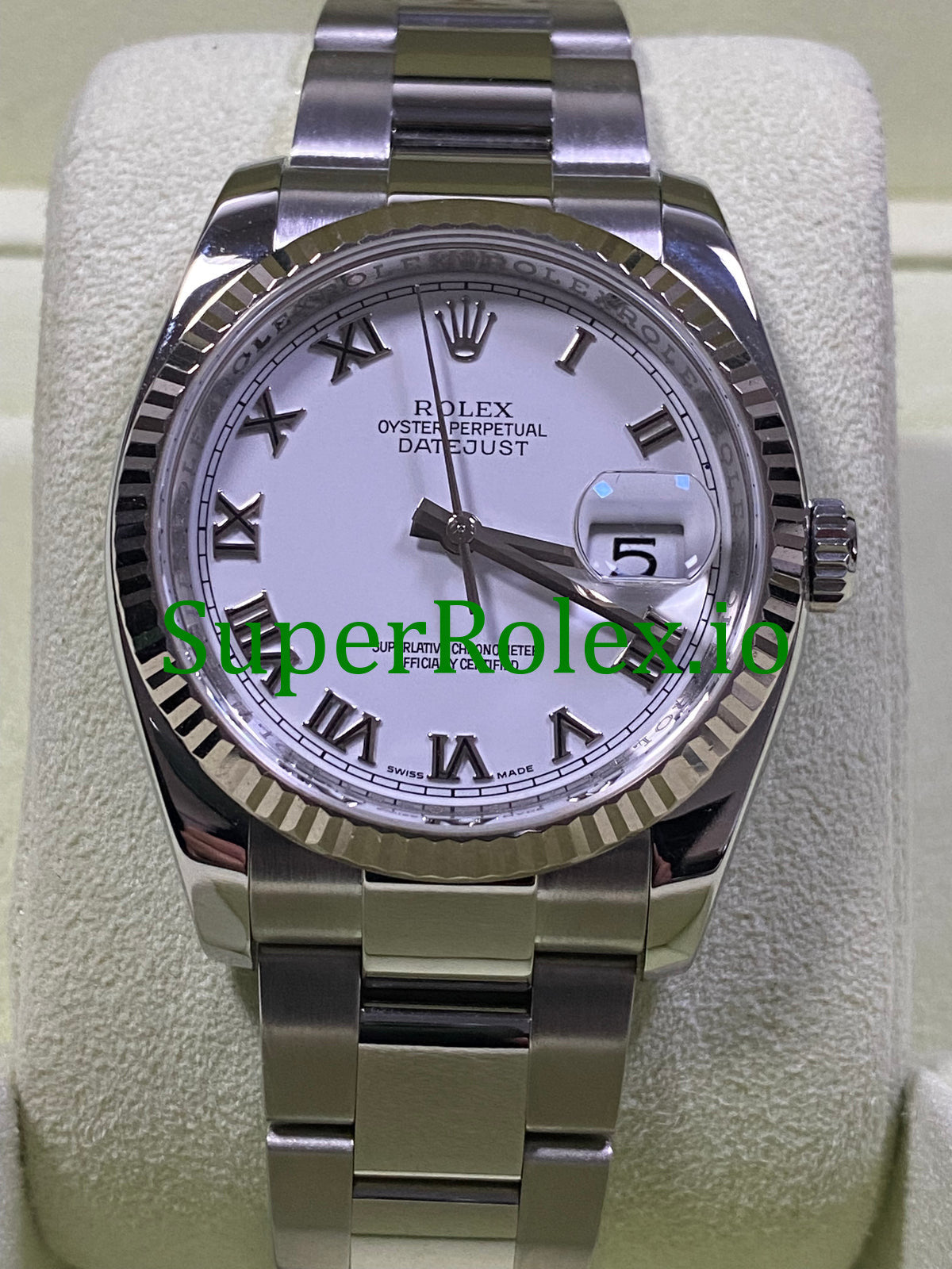 Datejust 36 Steel White Roman Dial Ref.116234