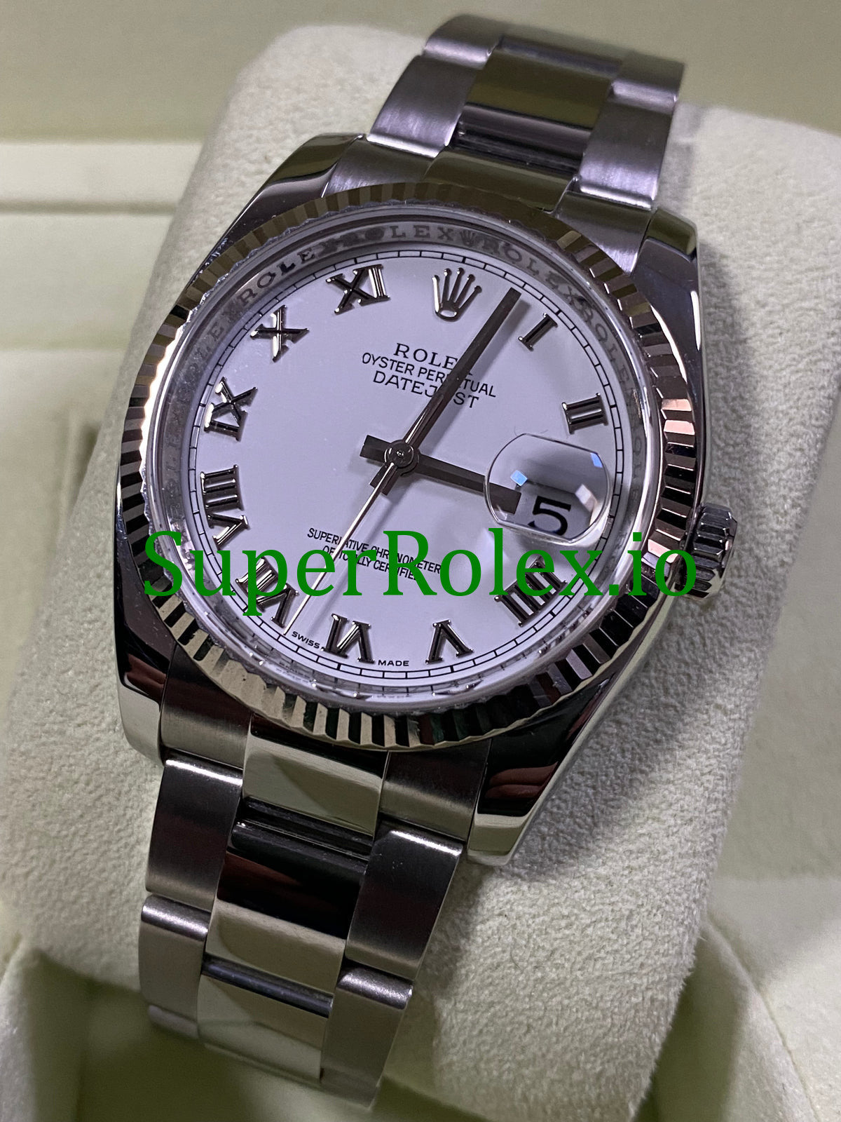 Datejust 36 Steel White Roman Dial Ref.116234