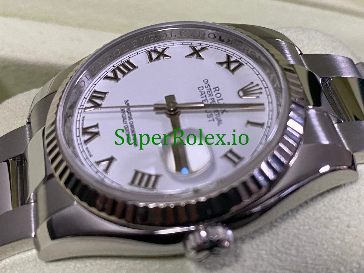 Datejust 36 Steel White Roman Dial Ref.116234