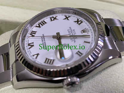 Datejust 36 Steel White Roman Dial Ref.116234