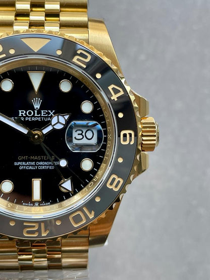 EWF Factory 1:1 GMT-Master II 126718GRNR 904L YG Black Dial Dots VR3285