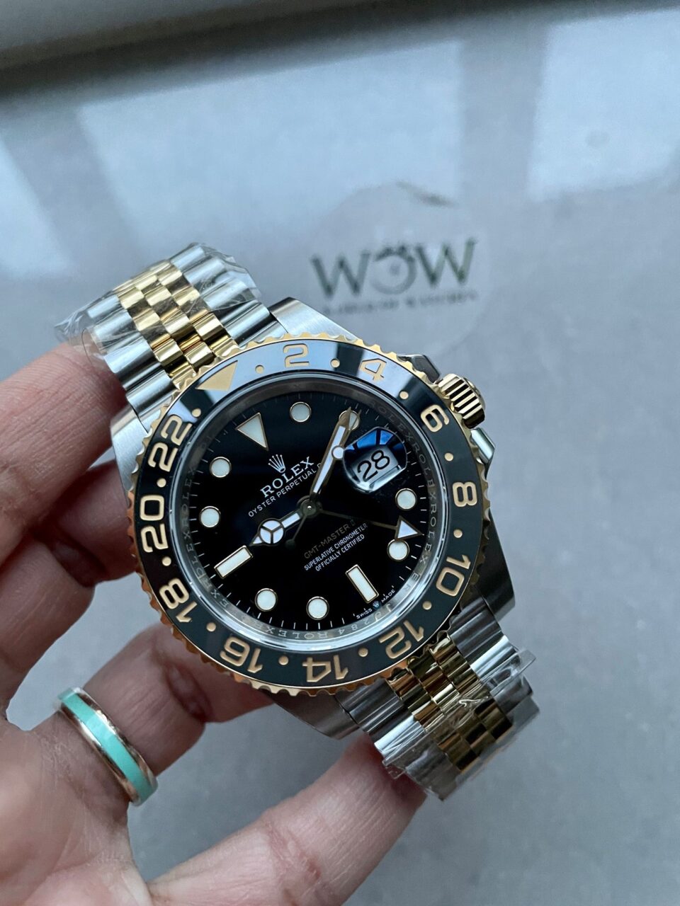 EWF Factory 1:1 GMT-Master II 126713GRNR 904L YG/SS Black Dial Dots VR3285