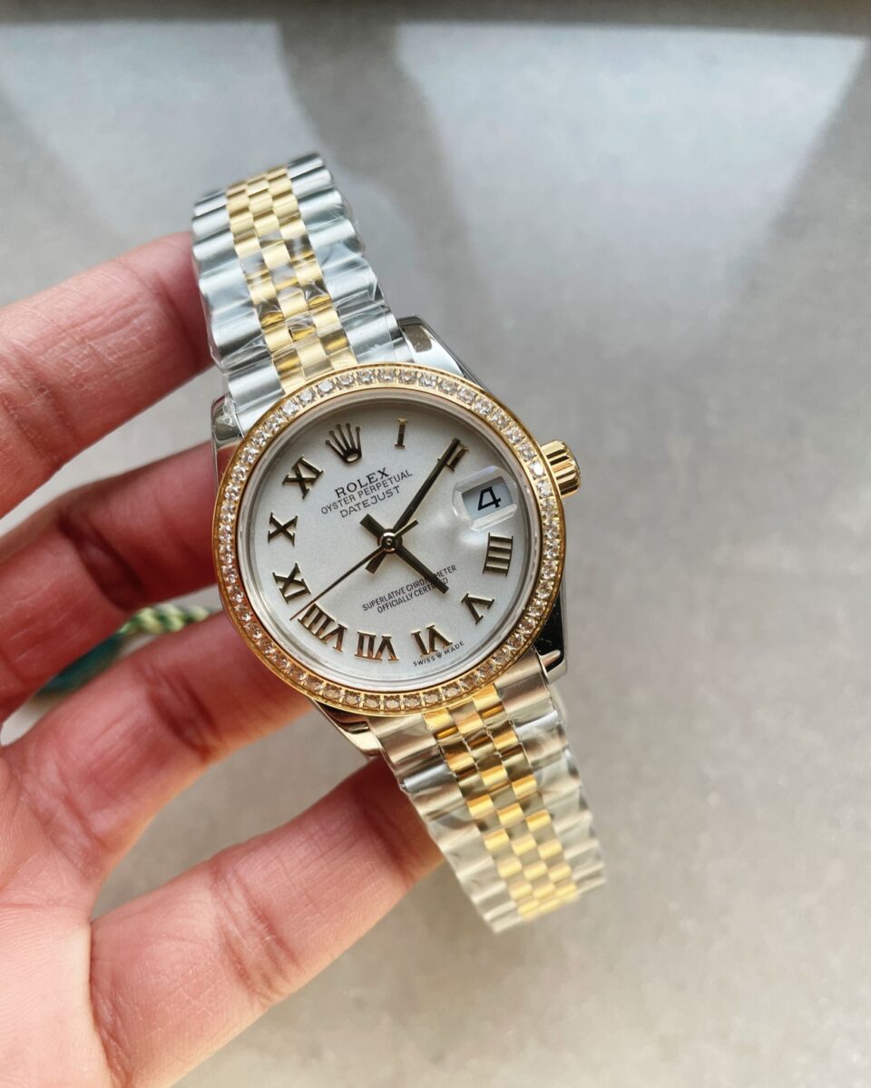 Datejust 31mm 278273 YG/SS White Dial Diamond Bezel