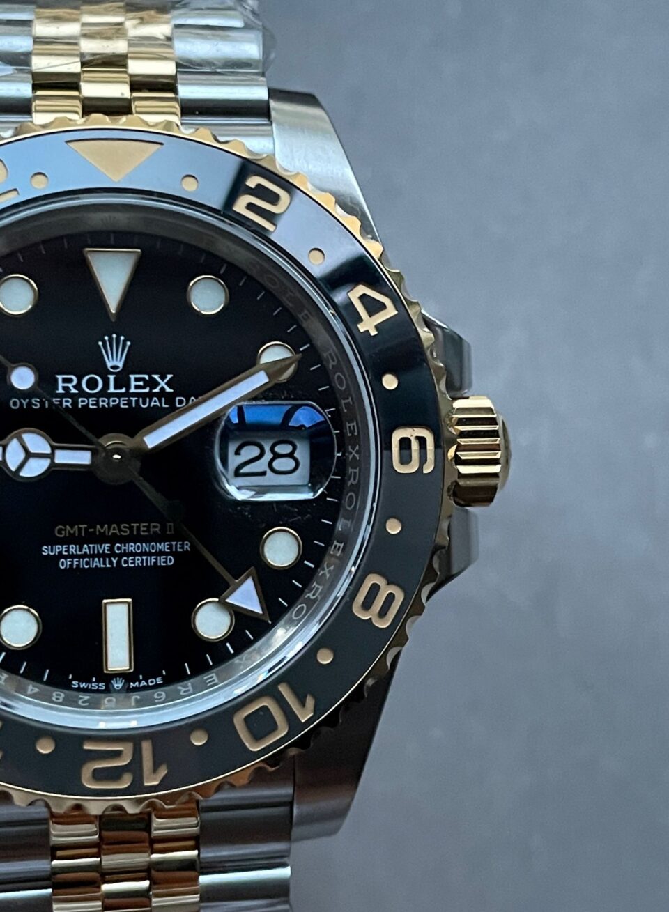 EWF Factory 1:1 GMT-Master II 126713GRNR 904L YG/SS Black Dial Dots VR3285