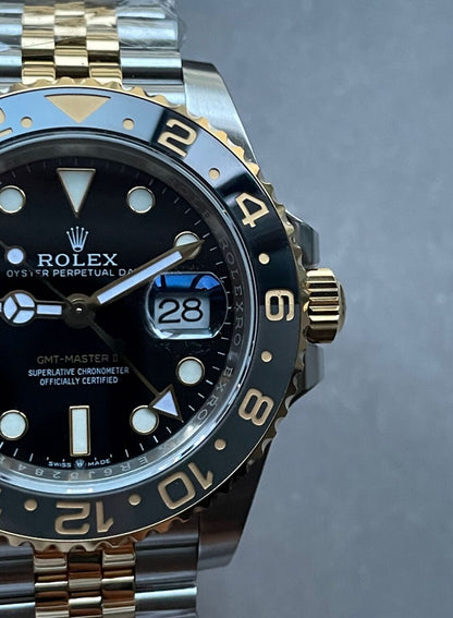 EWF Factory 1:1 GMT-Master II 126713GRNR 904L YG/SS Black Dial Dots VR3285