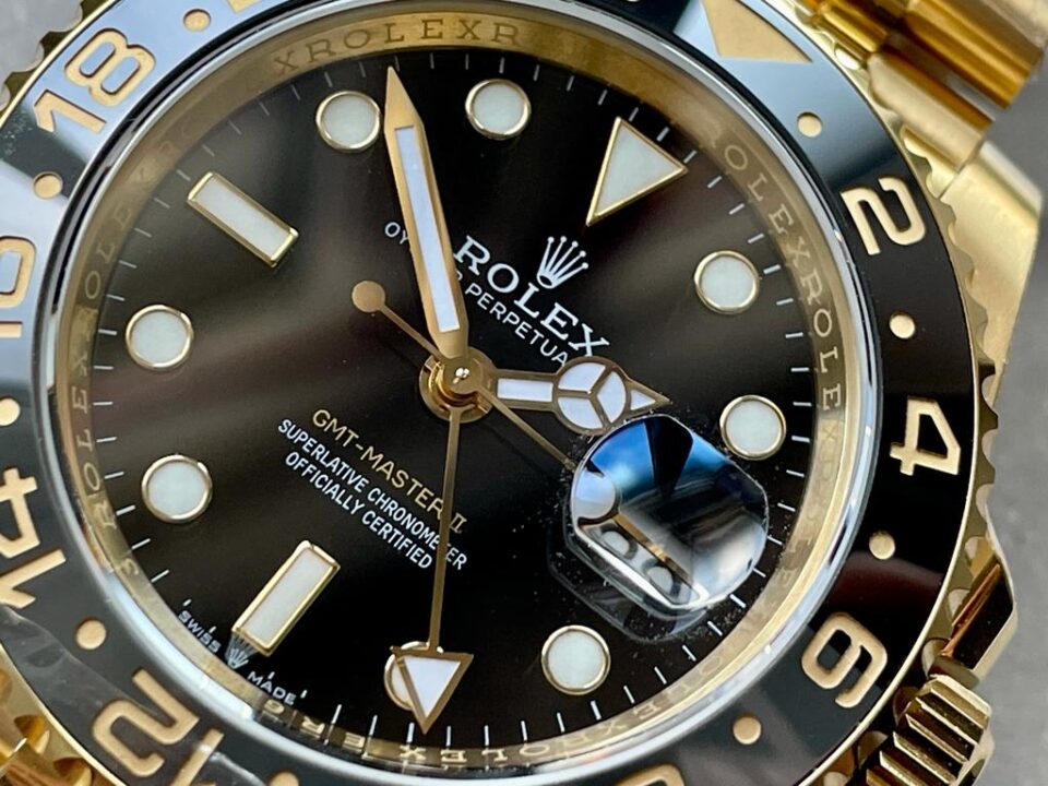 EWF Factory 1:1 GMT-Master II 126718GRNR 904L YG Black Dial Dots VR3285