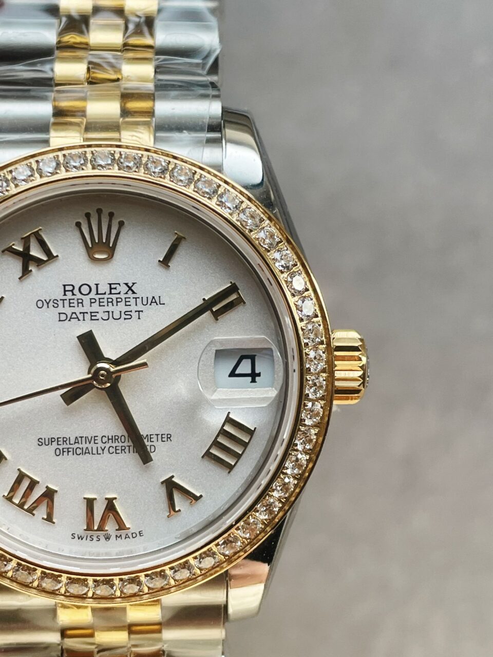 Datejust 31mm 278273 YG/SS White Dial Diamond Bezel