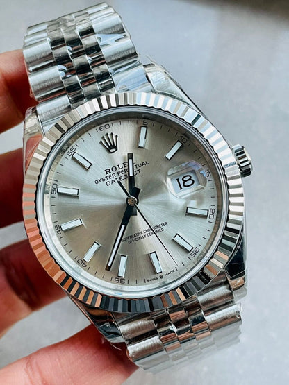 VS Factory 1:1 DateJust 41 SS Best Edition 904L Steel Silver Dial
