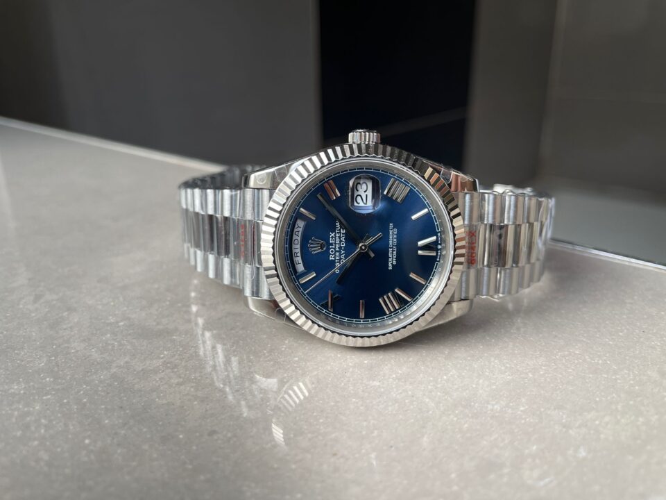 GMF Factory 1:1 DayDate 40mm 228239 Gain Weight SS/tungsten Blue Dial Roman Markers A3255