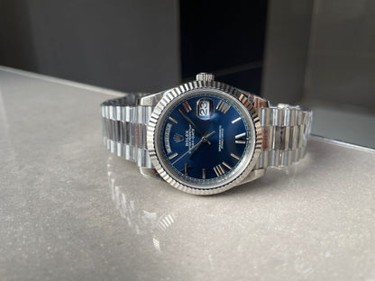 GMF Factory 1:1 DayDate 40mm 228239 Gain Weight SS/tungsten Blue Dial Roman Markers A3255