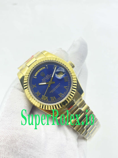 Day-Date 36MM Yellow Gold Blue Roman Dial Ref.18238