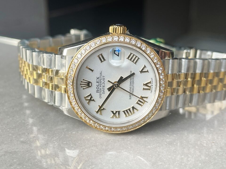 Datejust 31mm 278273 YG/SS White Dial Diamond Bezel