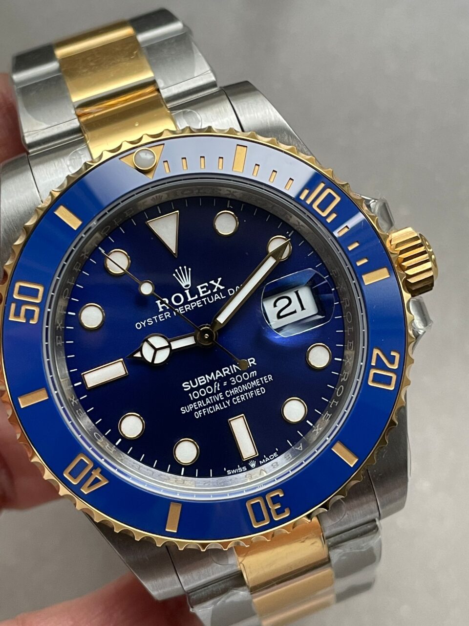 VSF FACTORY 1:1 Submariner 116613 LB Best Edition SS/YG Bluesy Blue Ceramic 904L Steel Blue Dial VS3235