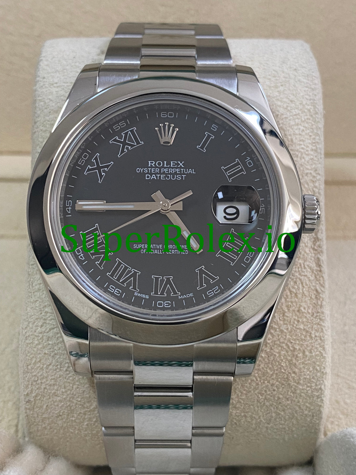 Datejust II 41 Steel Black Roman Dial Ref.116300