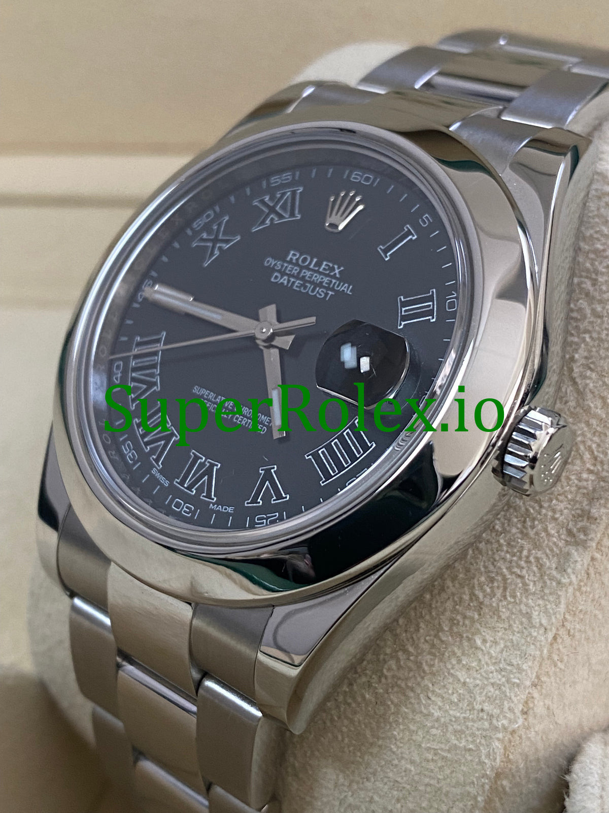 Datejust II 41 Steel Black Roman Dial Ref.116300