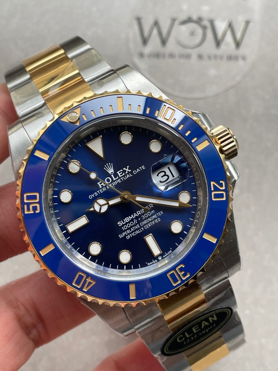CLEAN FACTORY 1:1 Submariner 116613LB Bluesy 904L YG/SS Blue Dial VR3235