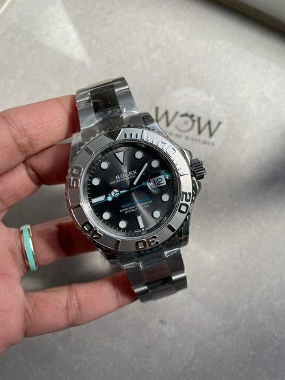 VSF FACTORY 1:1 Yacht-Master 40mm 116622 904L SS Grey Dial Dots on SS Bracelet VS3135