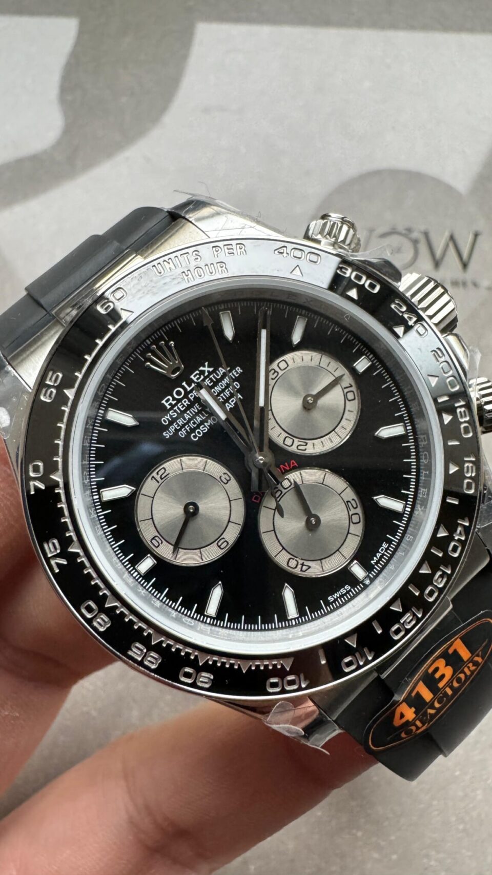 QF Factory 1:1 Daytona 126500 Best Edition 904L Steel Black Dial SA4131
