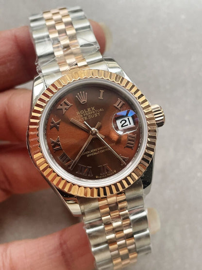 KZF Factory 1:1 Datejust 28mm 904L RG/SS Brown Dial A2671