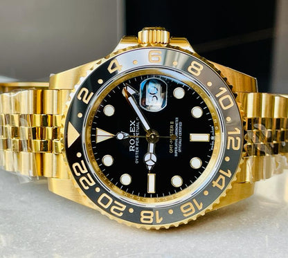EWF Factory 1:1 GMT-Master II 126718GRNR 904L YG Black Dial Dots VR3285