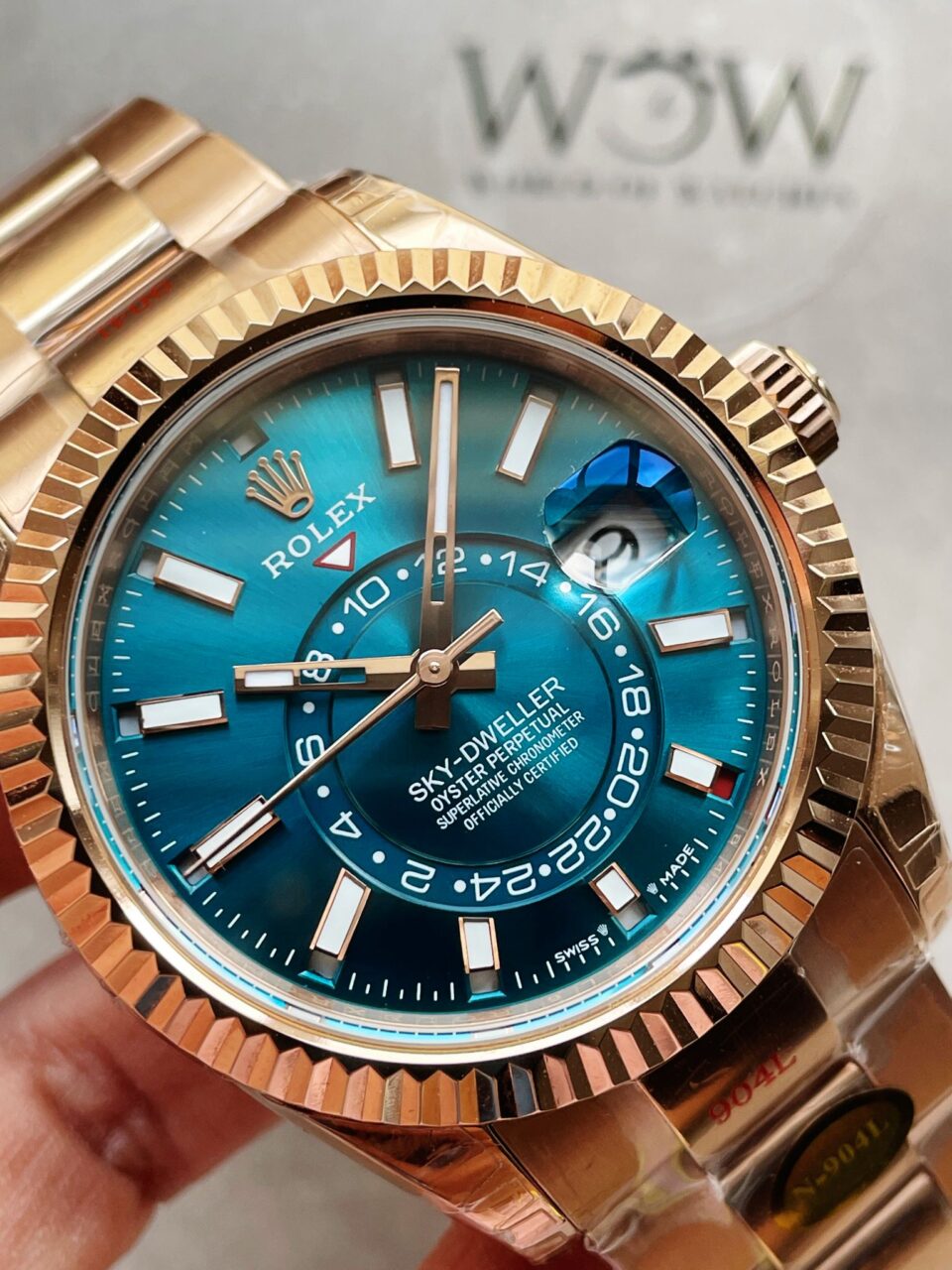 Noob FACTORY 1:1 Sky-Dweller 326935 RG/SS Turquosi Dial