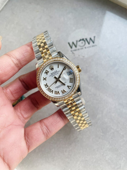 Datejust 31mm 278273 YG/SS White Dial Diamond Bezel