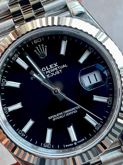 VS Factory 1:1 DateJust 41 SS Best Edition 904L Steel Black Dial