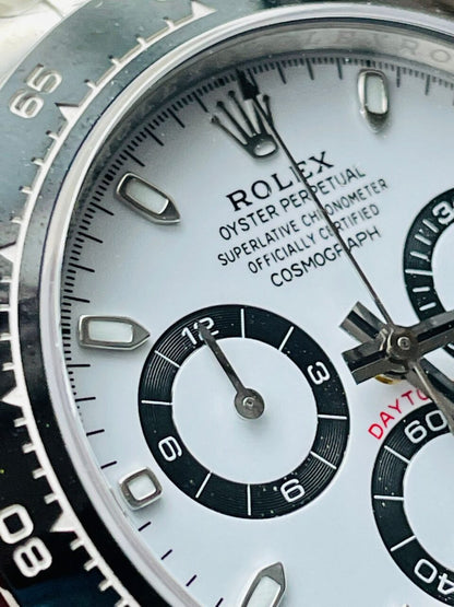 CLEAN FACTORY 1:1 Daytona 116500 PANDA Best Edition CF 904L SS Case and Bracelet White Dial