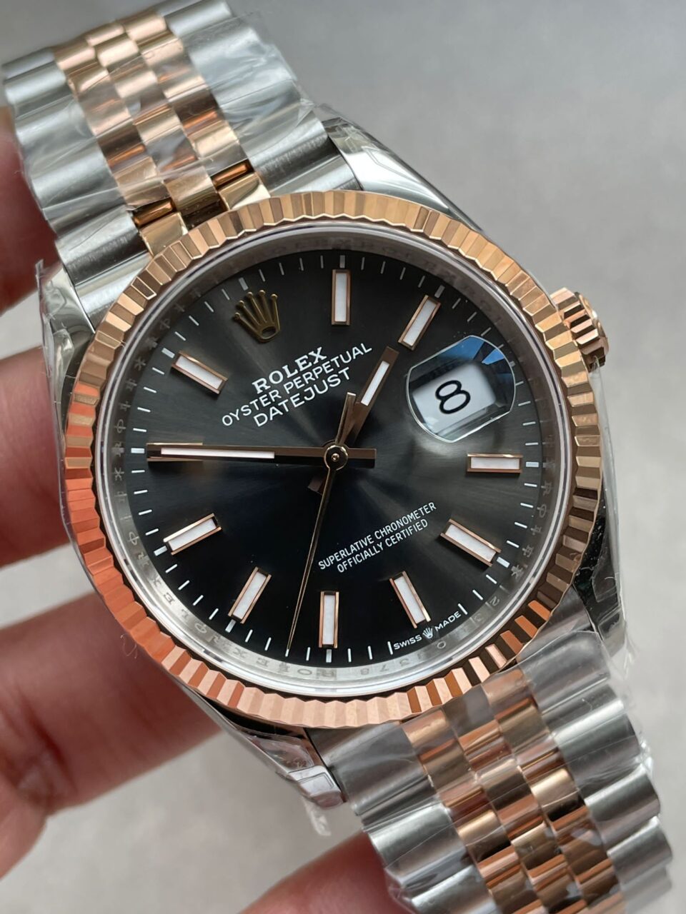 VSF Factory 1:1 DateJust 36 SS 116231 Best Edition 904L Steel Gray Stick Dial VS3235