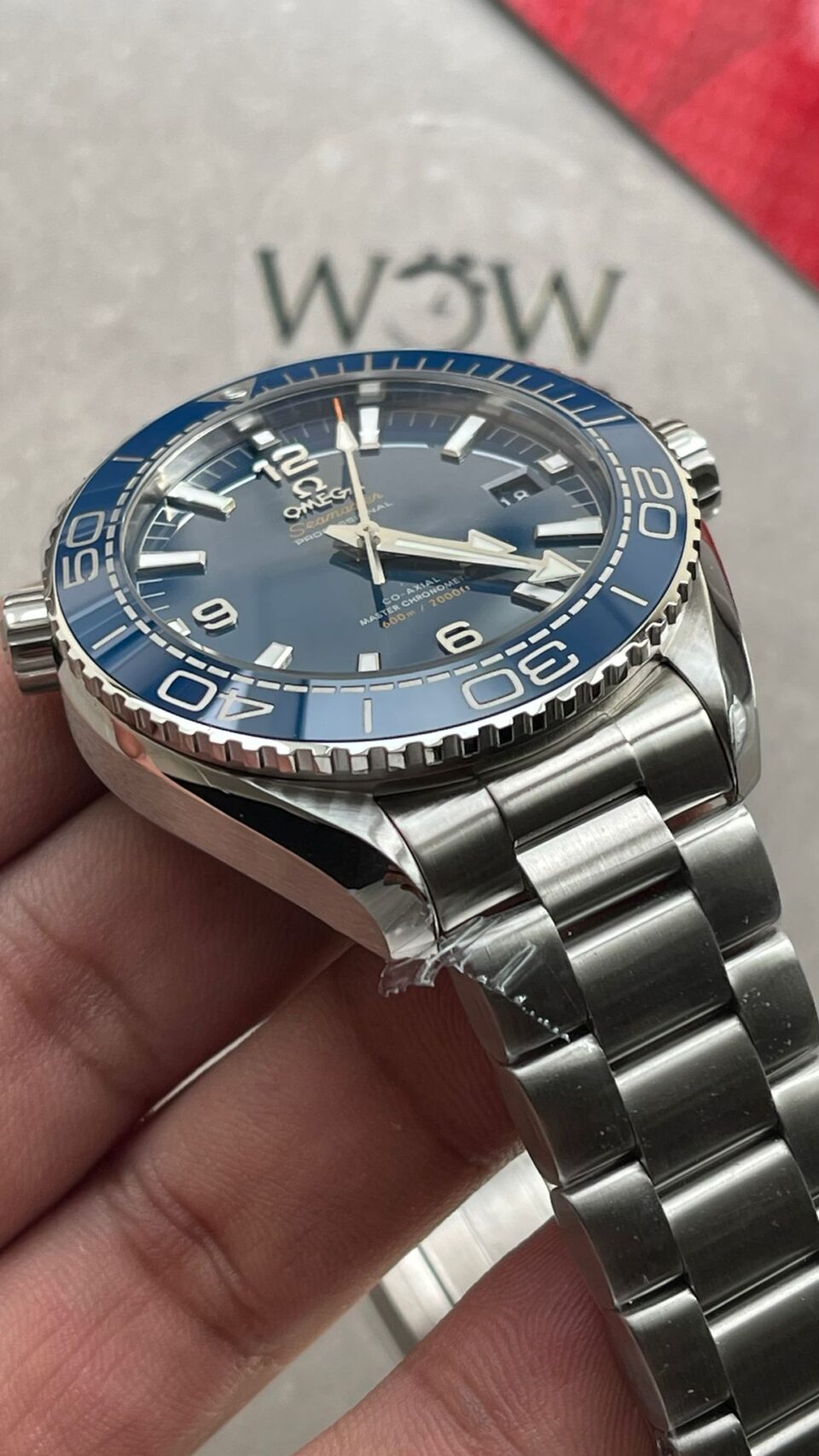 Planet Ocean 43.5mm SS VSF 1:1 Best Edition blue ceramic Bezel blue Dial on SS Strap A8900