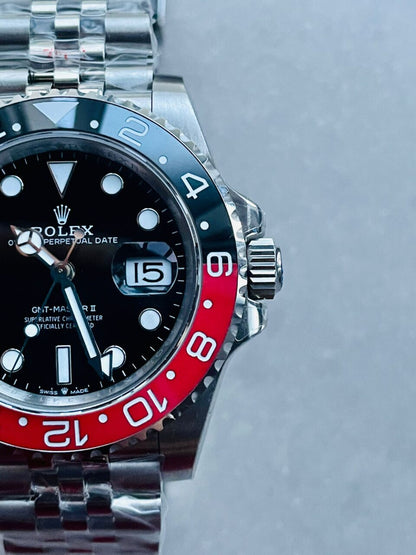 GMF Factory 1:1 GMT Master II 16710 V5 COLA 904L SS 1:1 RED BLACK Bezel Best Edition