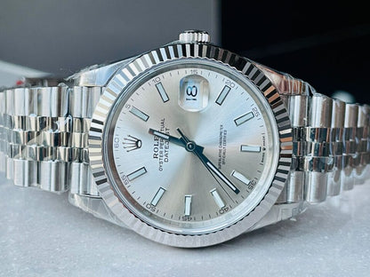 VS Factory 1:1 DateJust 41 SS Best Edition 904L Steel Silver Dial