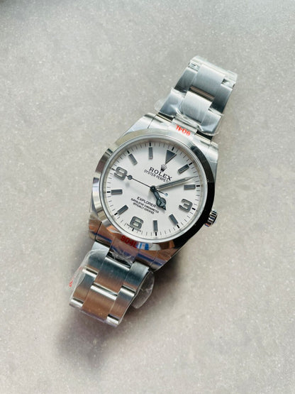 JDF Factory 1:1 Explorer 124270 36mm 904L Steel Best Edition White Dial VR3230