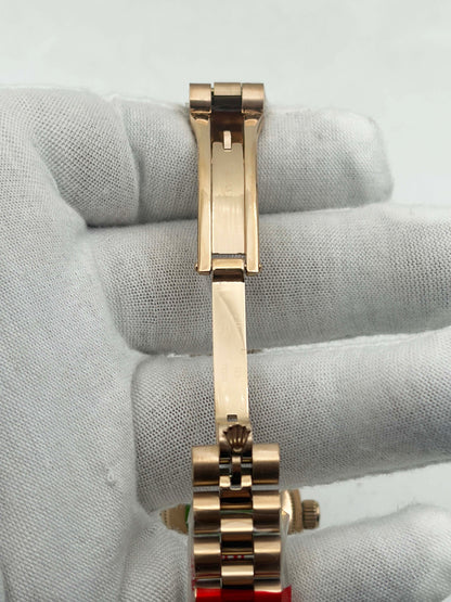 Lady-Datejust 26 Everose Gold Pearl Diamond Dial Ref.179175