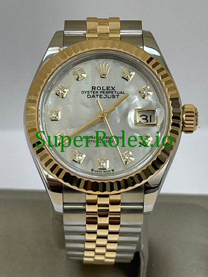 White Mother-Of-Pearl Diamond Dial Lady-Datejust Ref.279173